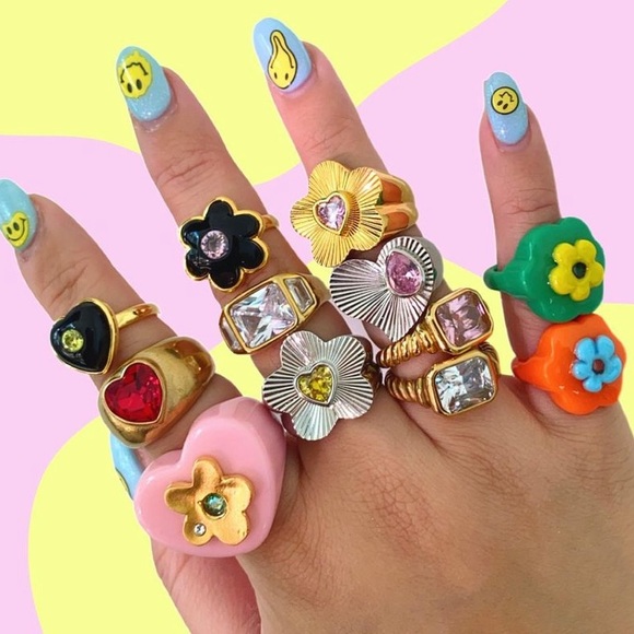 Notte Jewelry Flower Puff Jumbo Ring - Picture 4 of 8